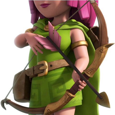 Clash Of Clans Clipart Archer - Personajes Clash Royale Chicas (640x480), Png Download