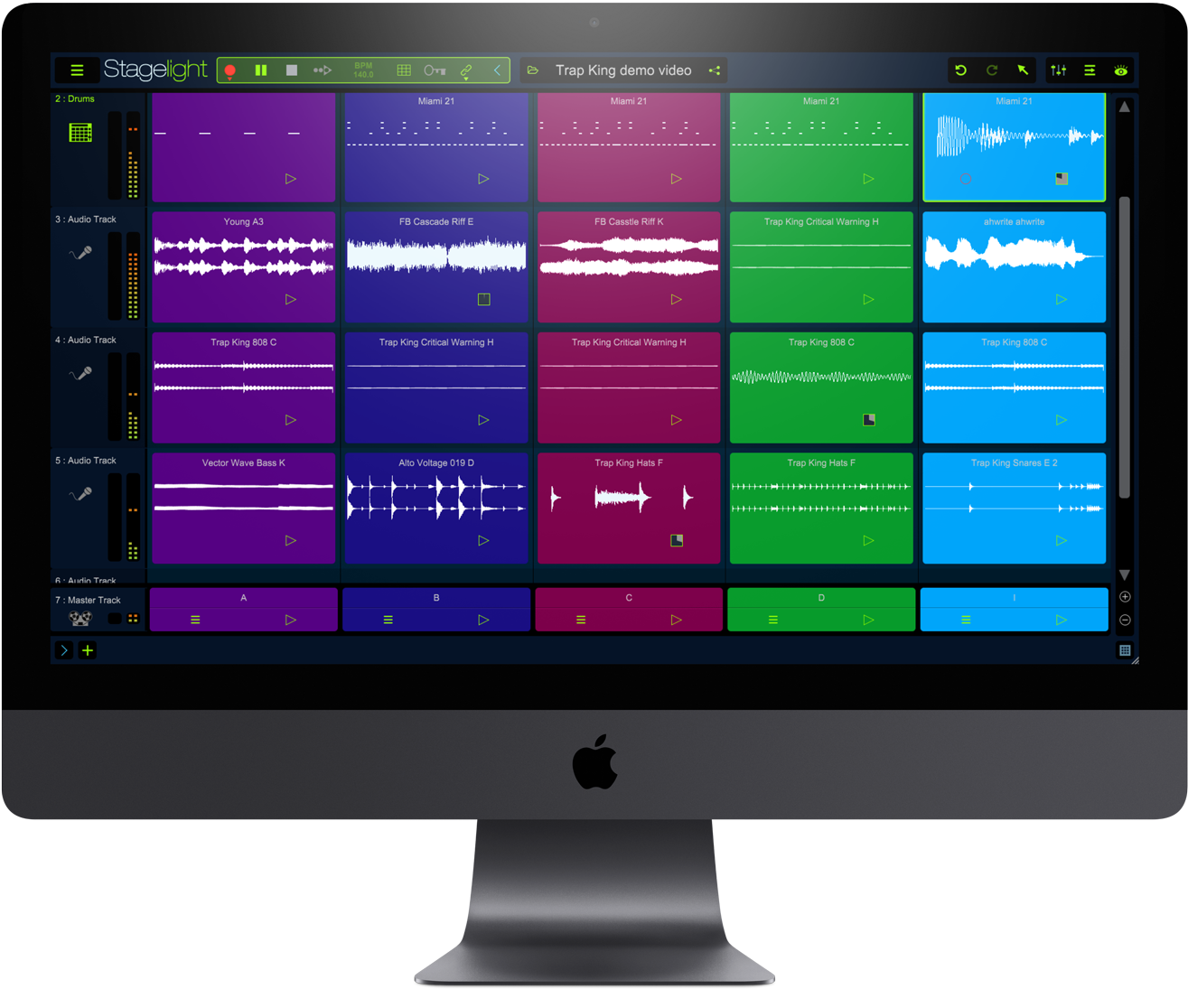 Stagelight 4 Macos Imac Loopbuilder - Computer Monitor (1400x1231), Png Download
