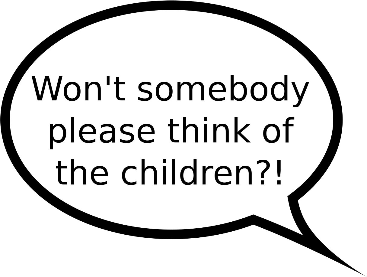"won't Somebody Please Think Of The Children " (1280x964), Png Download