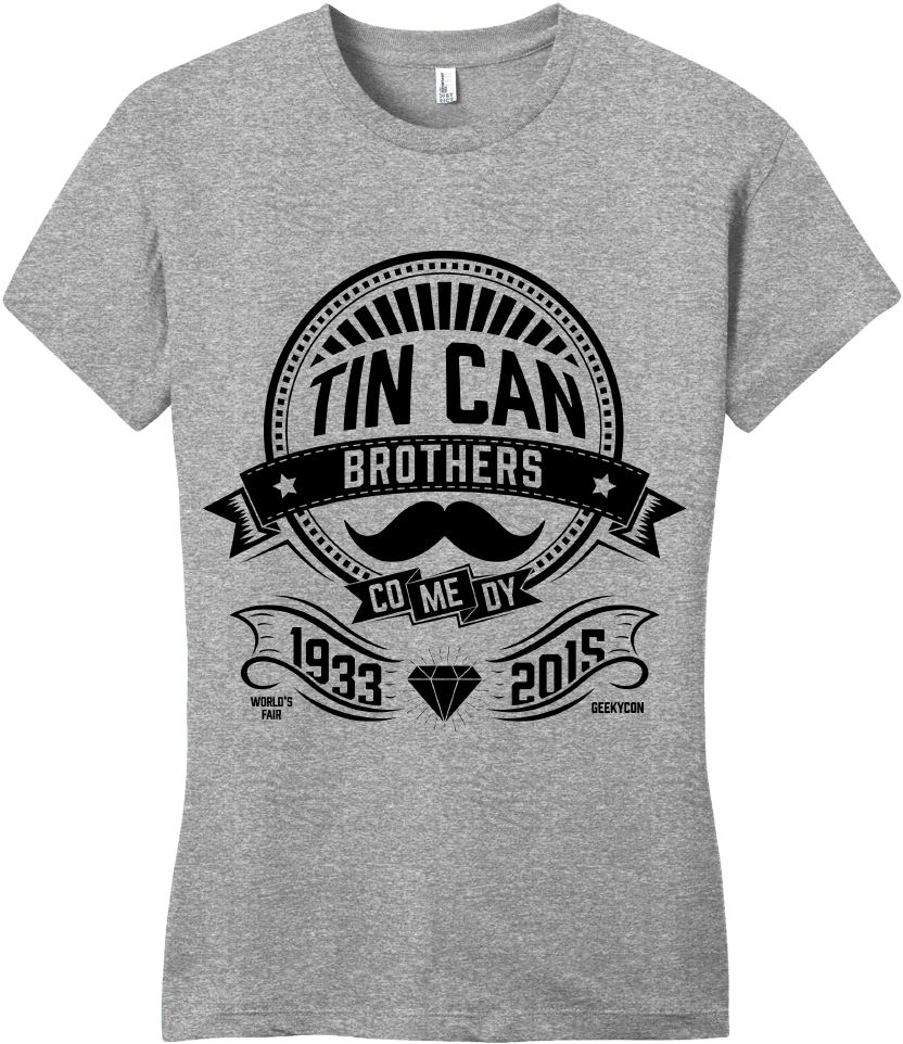 Girly Grey Tin Can Brothers World's Fair Black T-shirt - Ac Dc Band Shirt (865x1005), Png Download