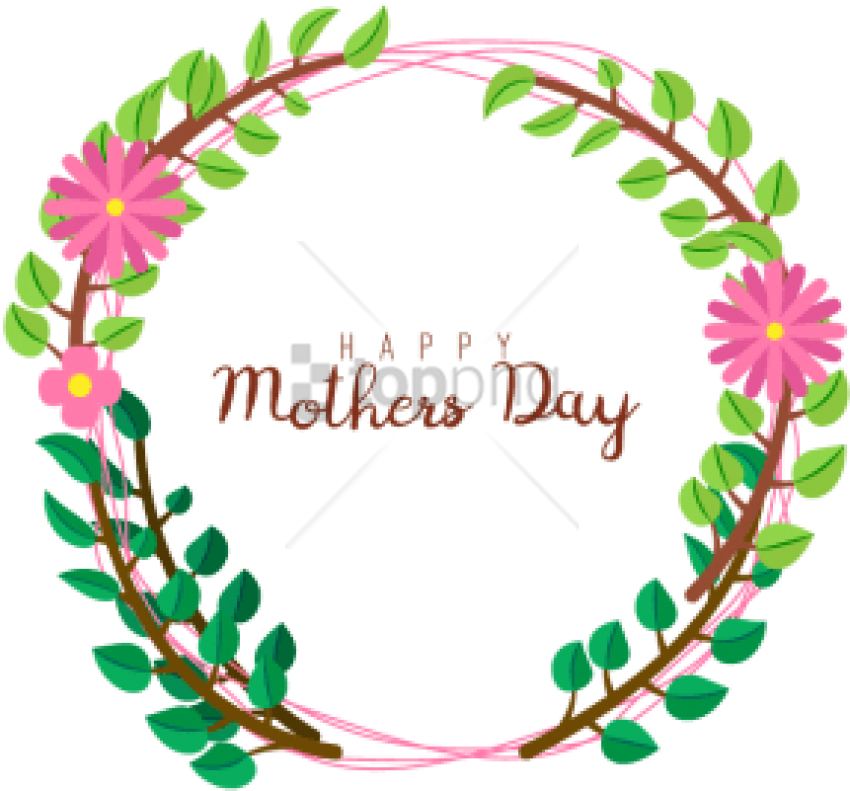 Free Png Mother's Day On Colorful Flowers Decorated (850x791), Png Download