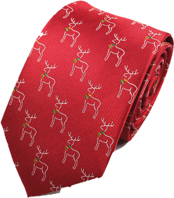 Red Necktie With Reindeer Pattern - Coin Purse (800x800), Png Download