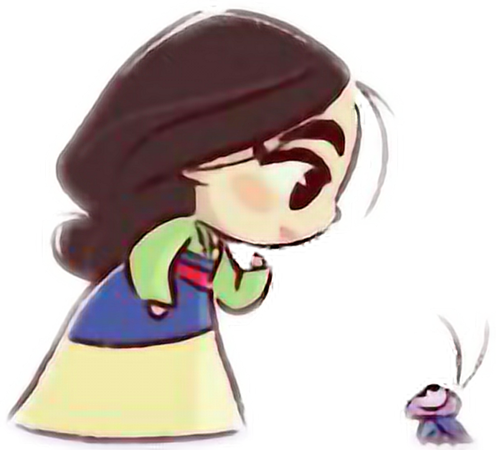 #desenho #mulan #filme #free #disney #adesivo #larissabonfim3 - Mulan Kawaii (1024x929), Png Download