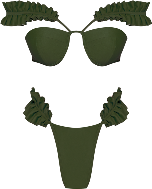 Mulan Olive Bikini Bottom - Illustration (800x1120), Png Download