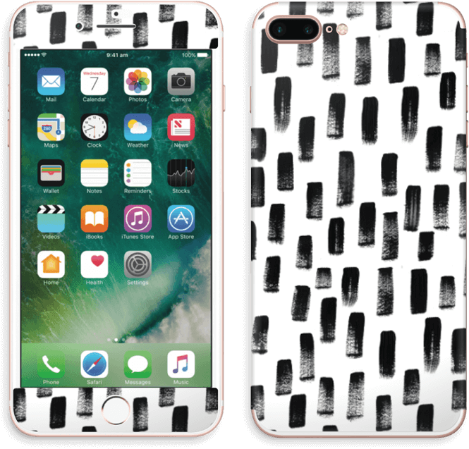 Black & White Skin Iphone 7 Plus - Iphone 7 Plus Light Up Case (800x767), Png Download