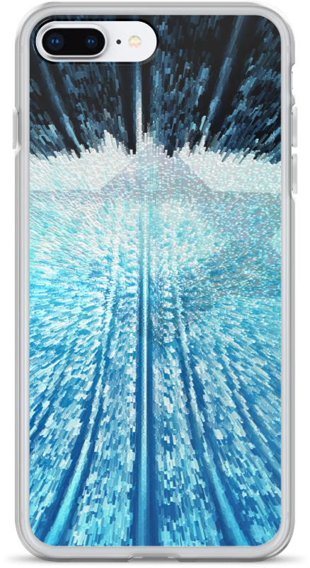 Blue & White Iphone - Mobile Phone (1000x1000), Png Download