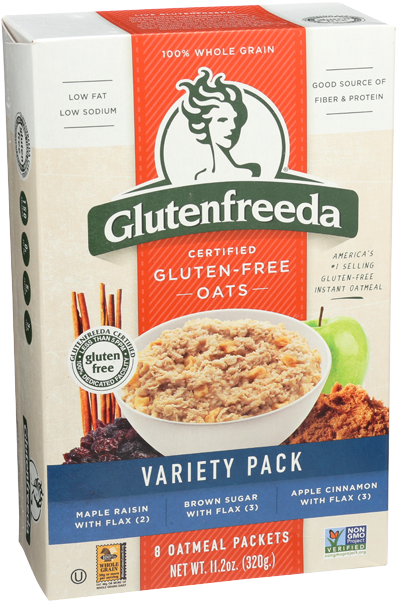 Gluten Freedas Instant Oatmeal Variety Pack - Glutenfreeda Oatmeal (650x650), Png Download