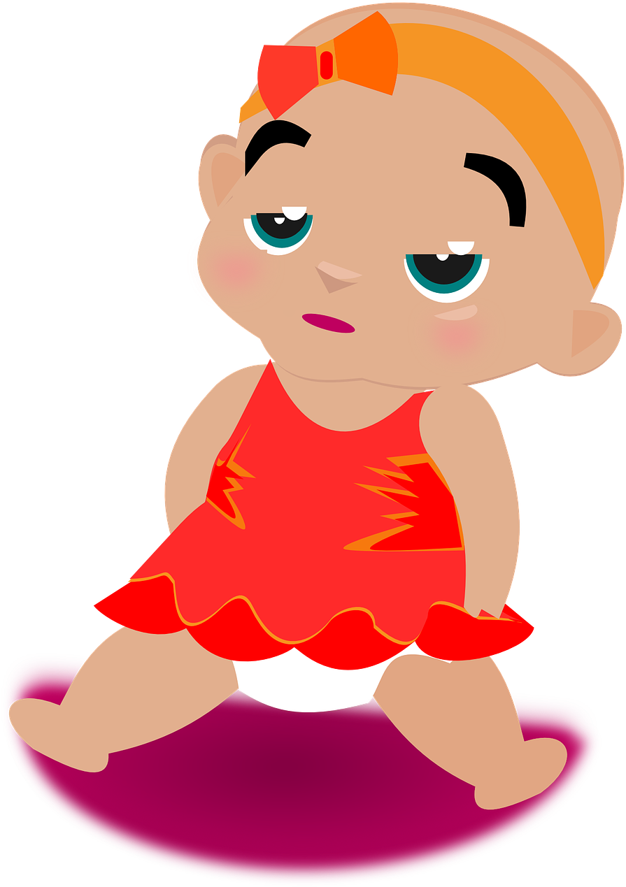 Baby Girl Sitting Orange Dres - Beti Bachao Beti Padhao Images For Drawing (509x720), Png Download