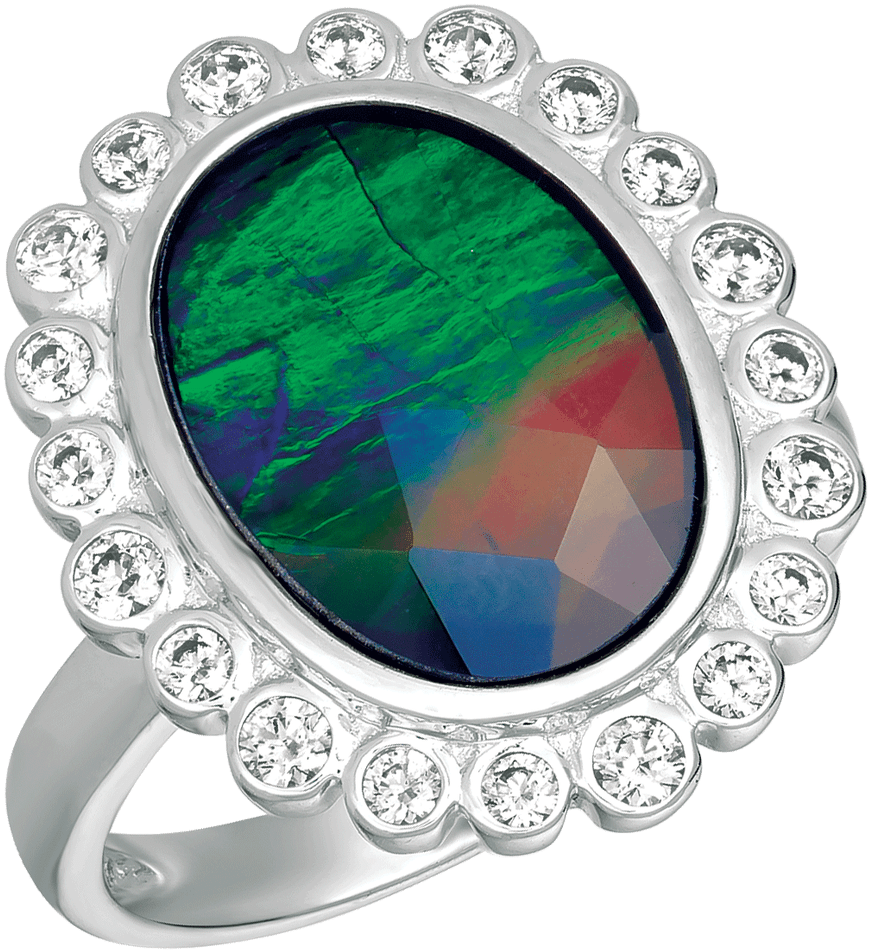 925 Silver Oval White - Opal (1280x1280), Png Download