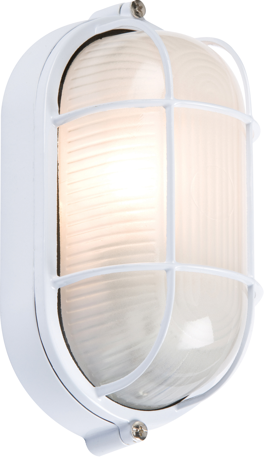 230v Ip54 60w White Oval Bulkhead With Wire Guard And - Lampshade (905x1567), Png Download