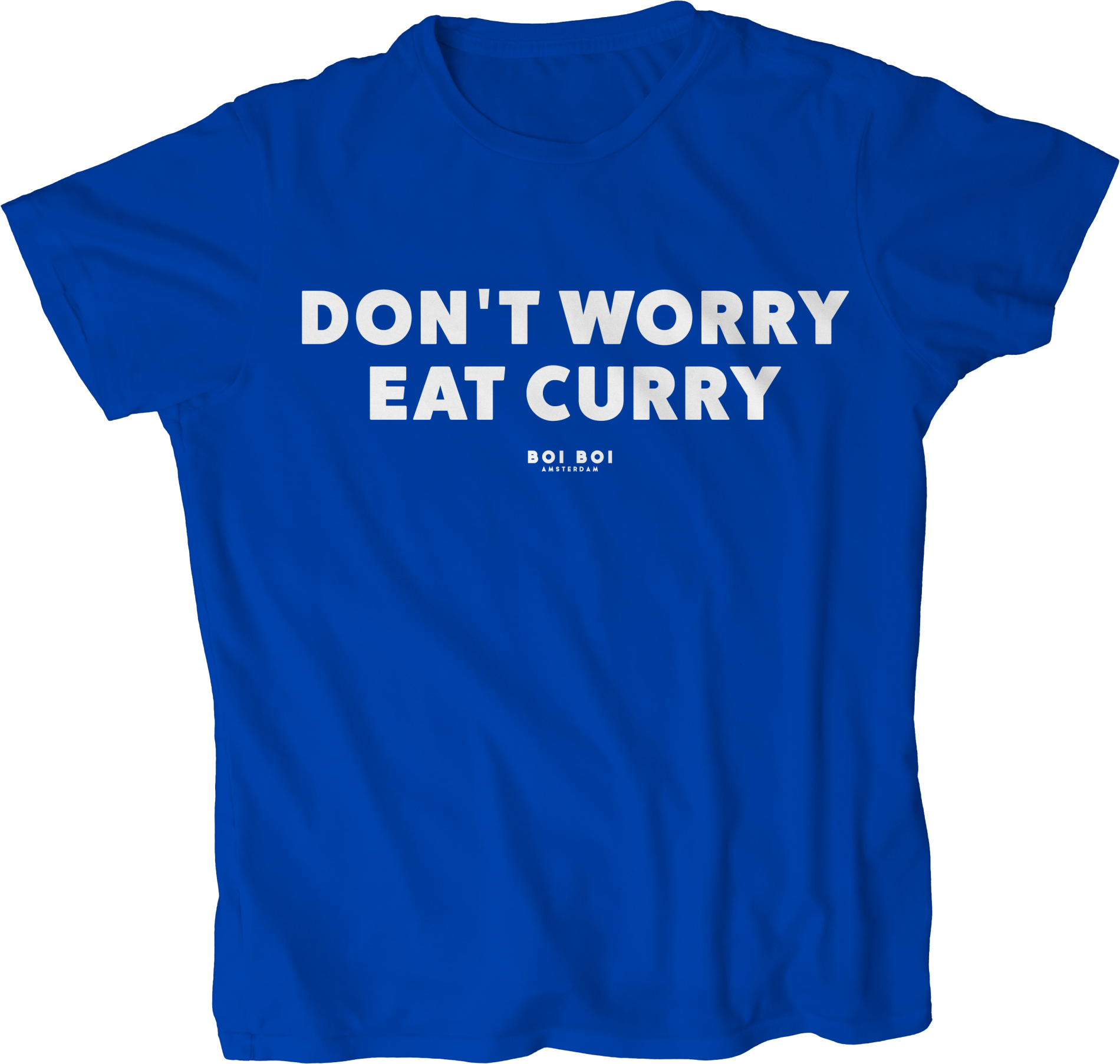Don't Worry Eat Curry Blue Tee - Active Shirt (1900x1805), Png Download
