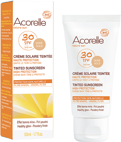 Baby Sun Cream Spf50 Organic 100ml Acorelle - Acorelle Creme Solaire Teintée Doré (800x800), Png Download