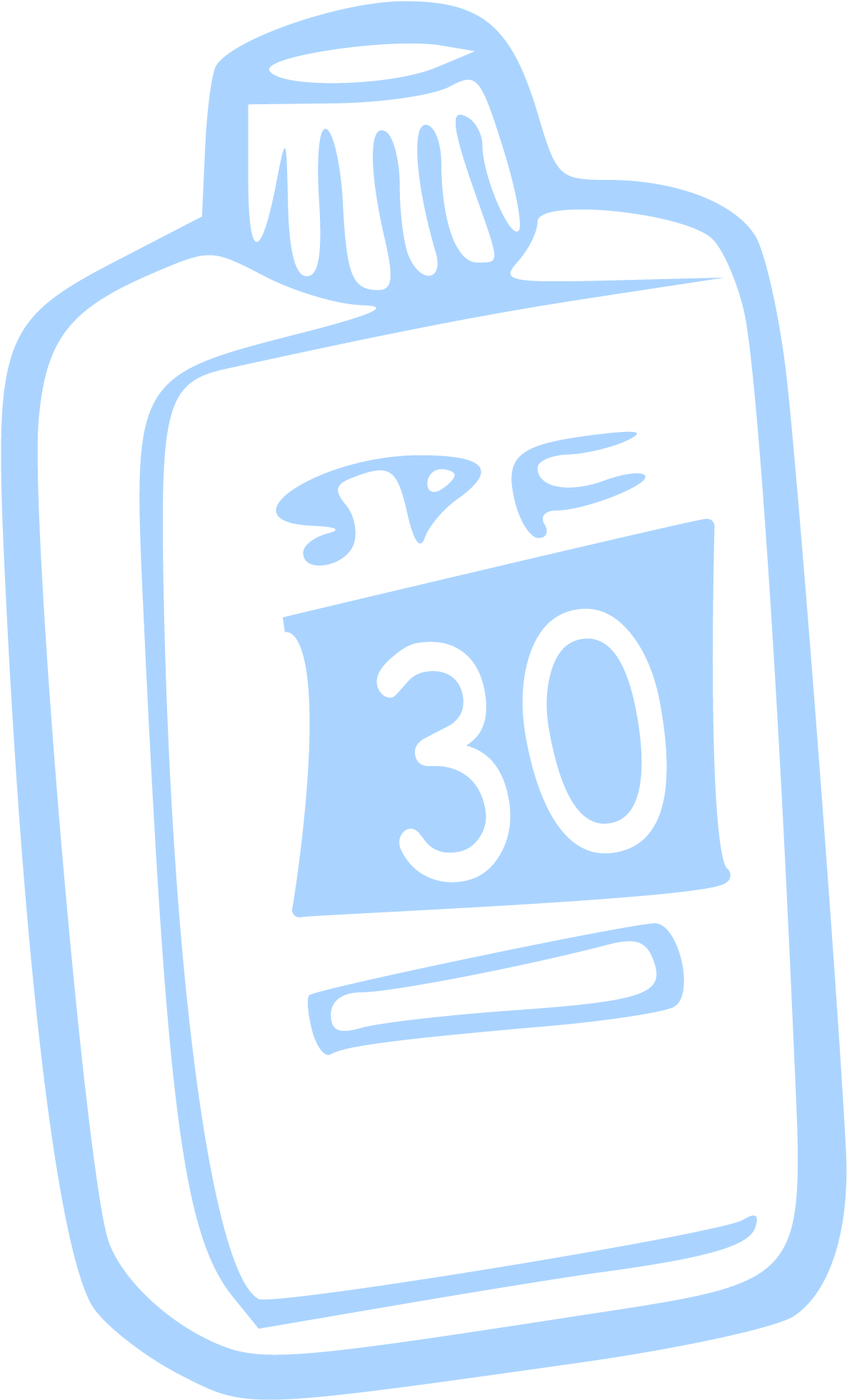 Sunscreen-30crop - Spf 30 Clipart (1282x2048), Png Download