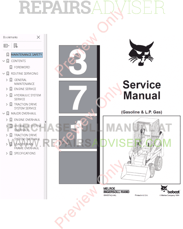 Bobcat Gasoline & L - Bobcat (600x800), Png Download