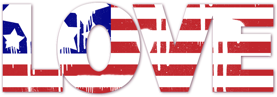Usa, Us Flag, Love, Spray Paint, Patriotic, America - America Love Png (960x688), Png Download