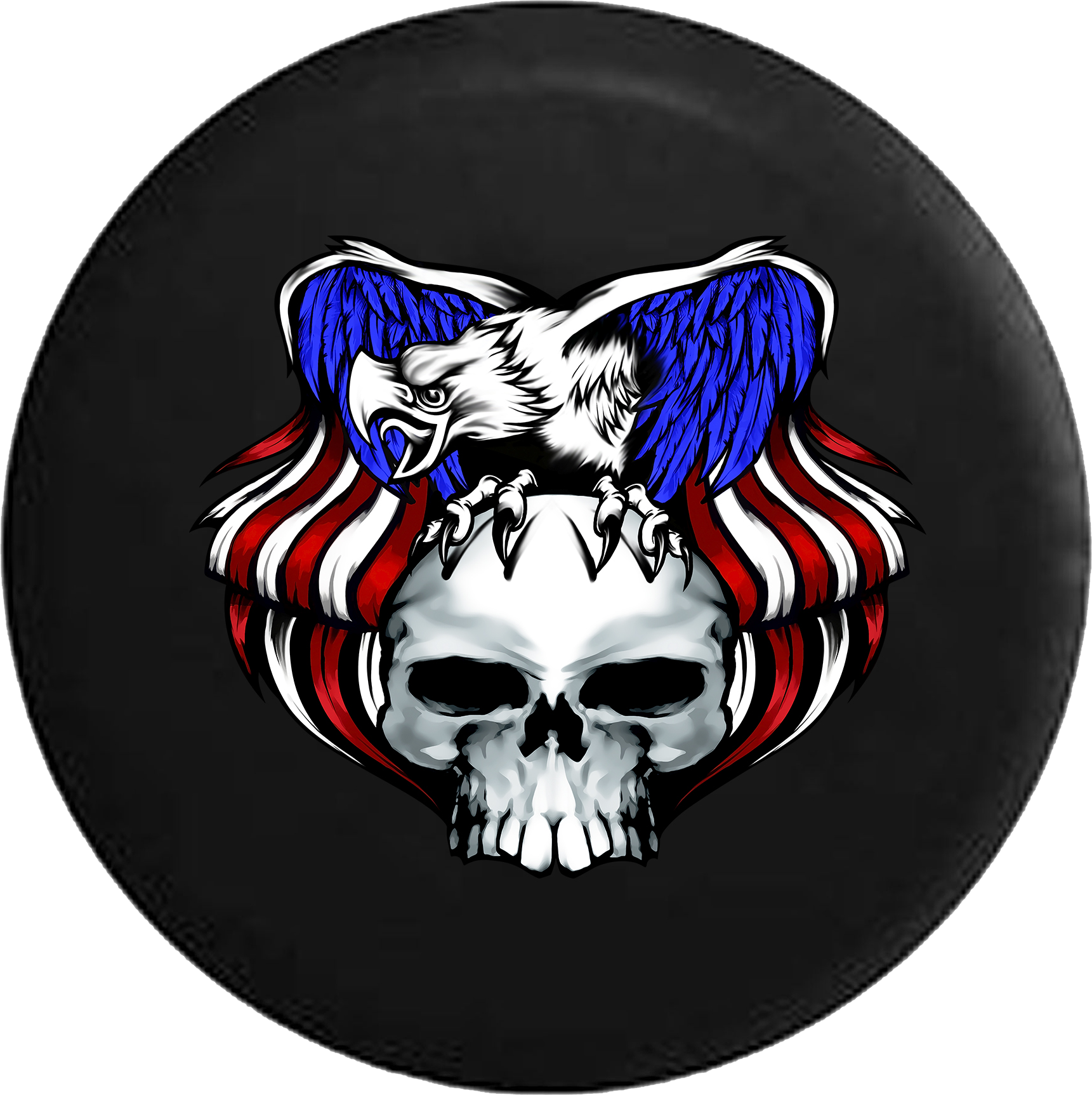 Skull In The Talons Flag American Eagle Rv Camper Spare - Skull (1721x1725), Png Download