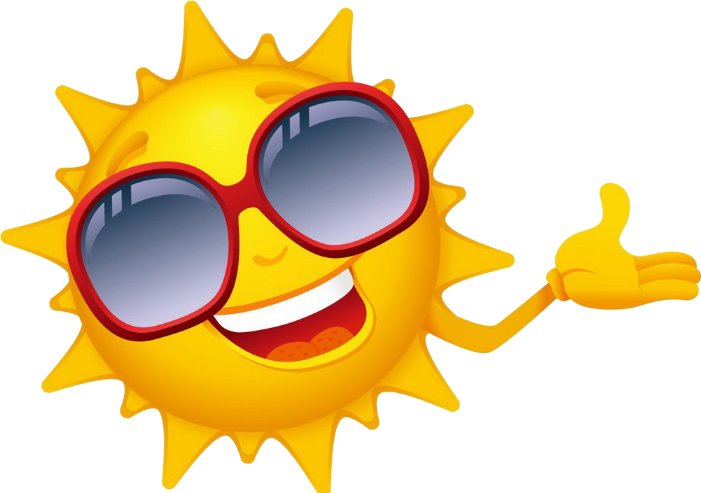 Cartoon Drawing Clip Art - Summer Sun (1117x893), Png Download