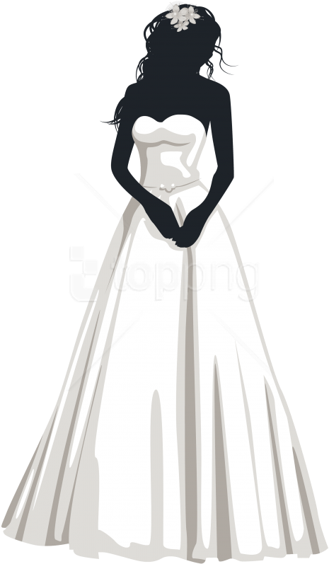 Free Png Bride Silhouette Png Images Transparent - Bride Silhouette Png (480x826), Png Download