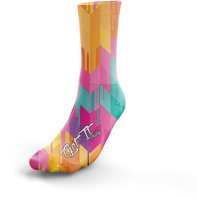 Image Of Color Drips - Sock (800x800), Png Download