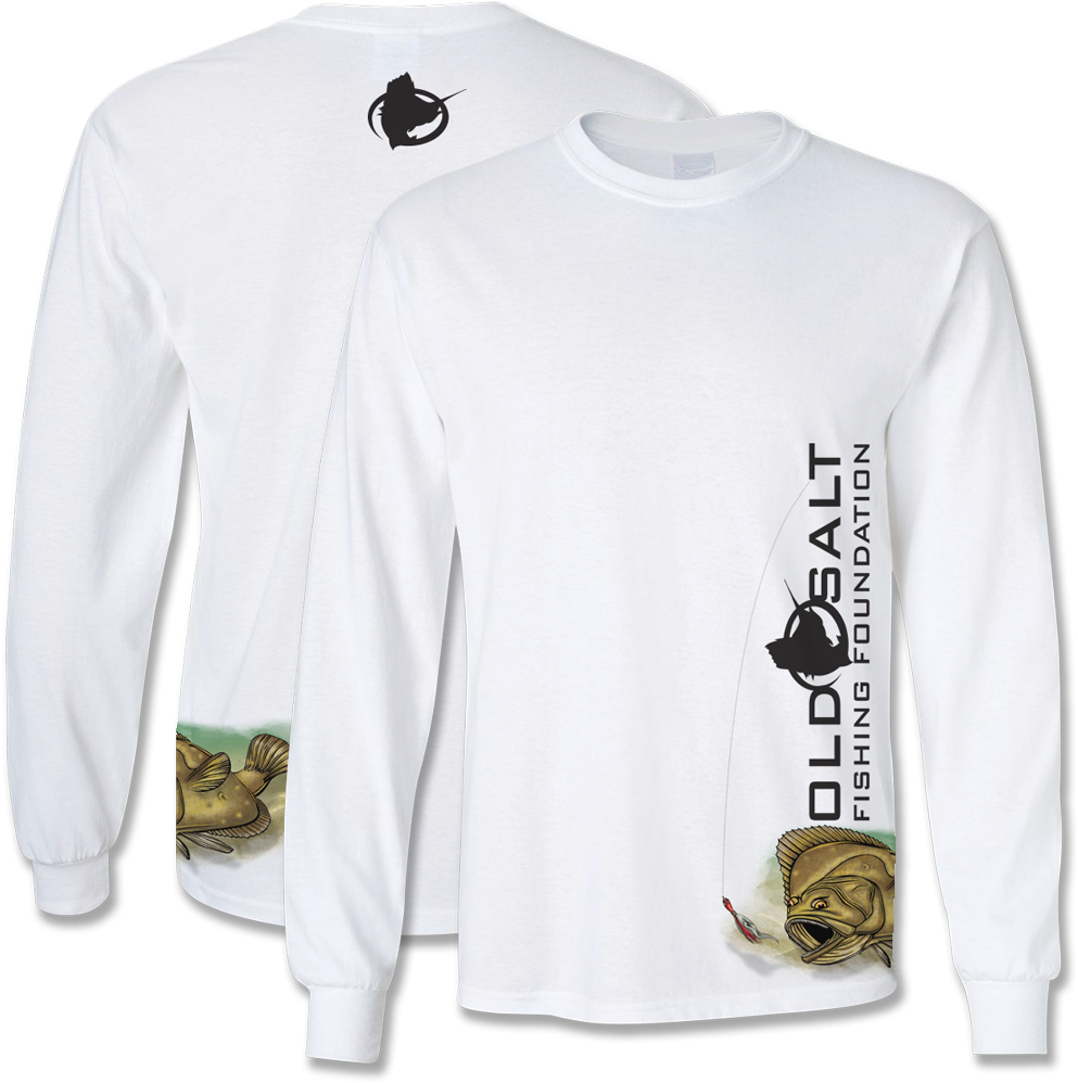 Bucktail Flounder - Long Sleeve - Long-sleeved T-shirt (1024x1024), Png Download