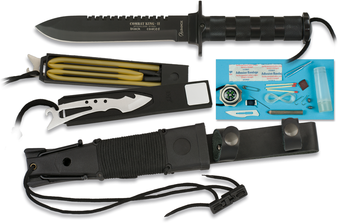 Knife Albainox Combat King Ii - Cuchillo De Supervivencia Albainox (1140x823), Png Download