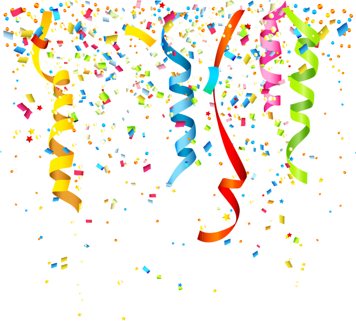 Happy Birthday Confetti Png (715x715), Png Download