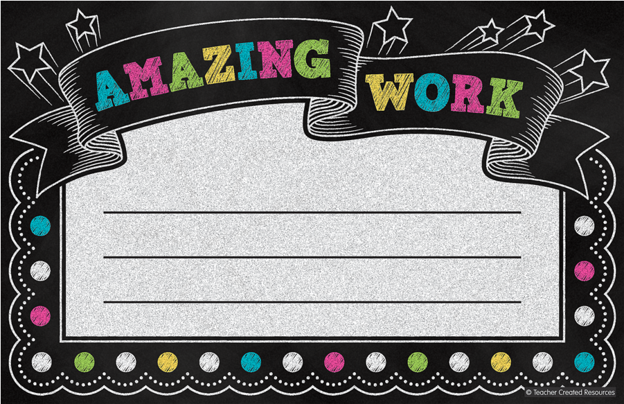 Tcr5836 Chalkboard Brights Amazing Work Awards Image - Classroom (900x900), Png Download