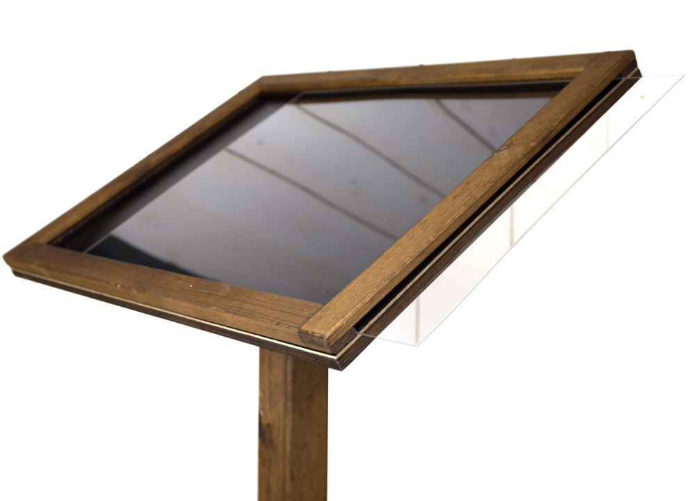 Rustic Chalkboard Menu Stand - A3 Wooden Menu Stand (1000x1000), Png Download