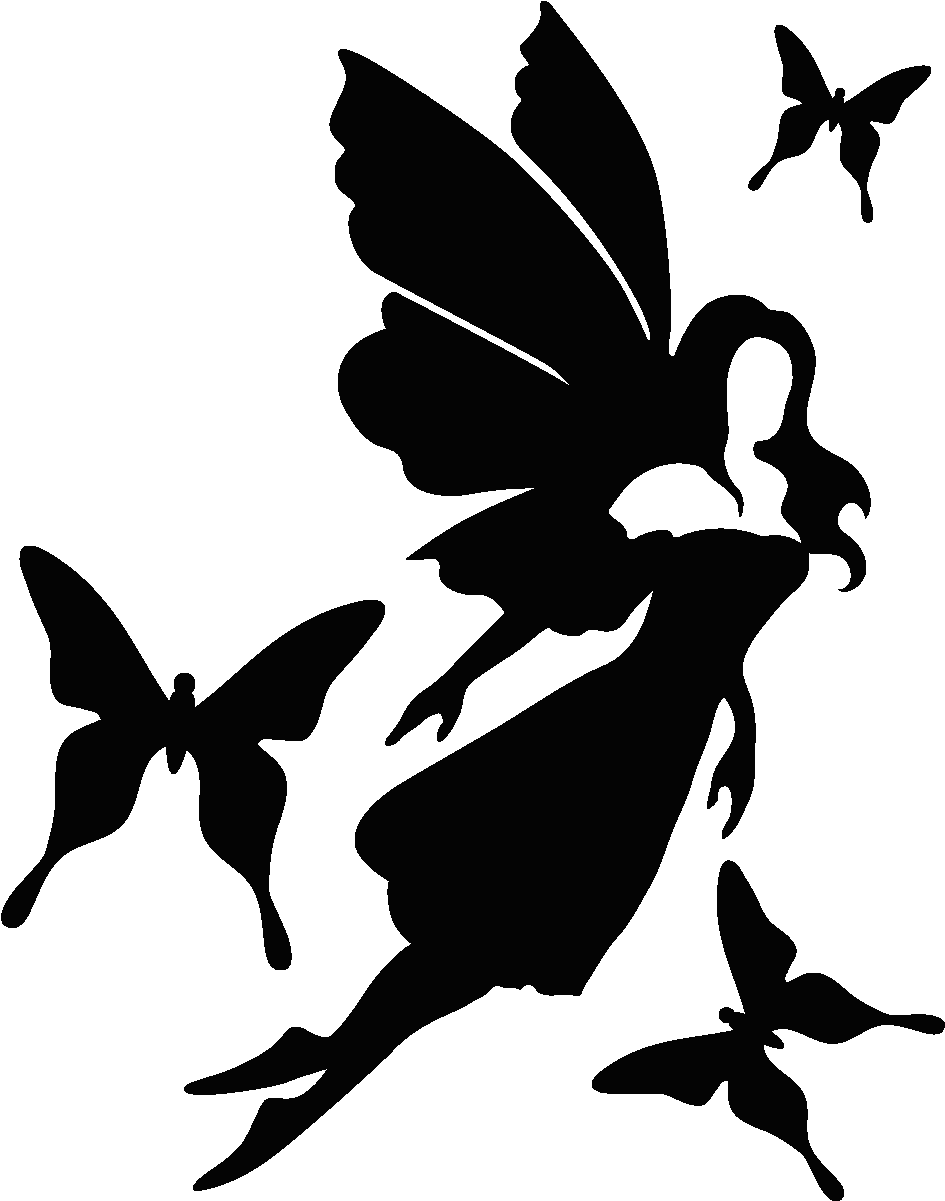 Sticker Fee Avec Des Papillons Ambiance Sticker Fairy - Illustration (1200x1200), Png Download