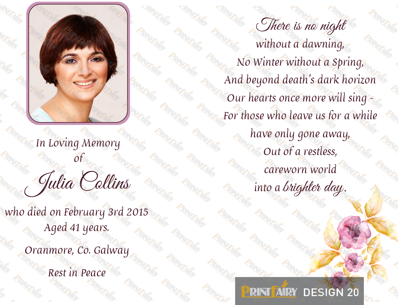 Top Suggestions Of In Loving Memory Transparent Purple - Girl (1387x1064), Png Download