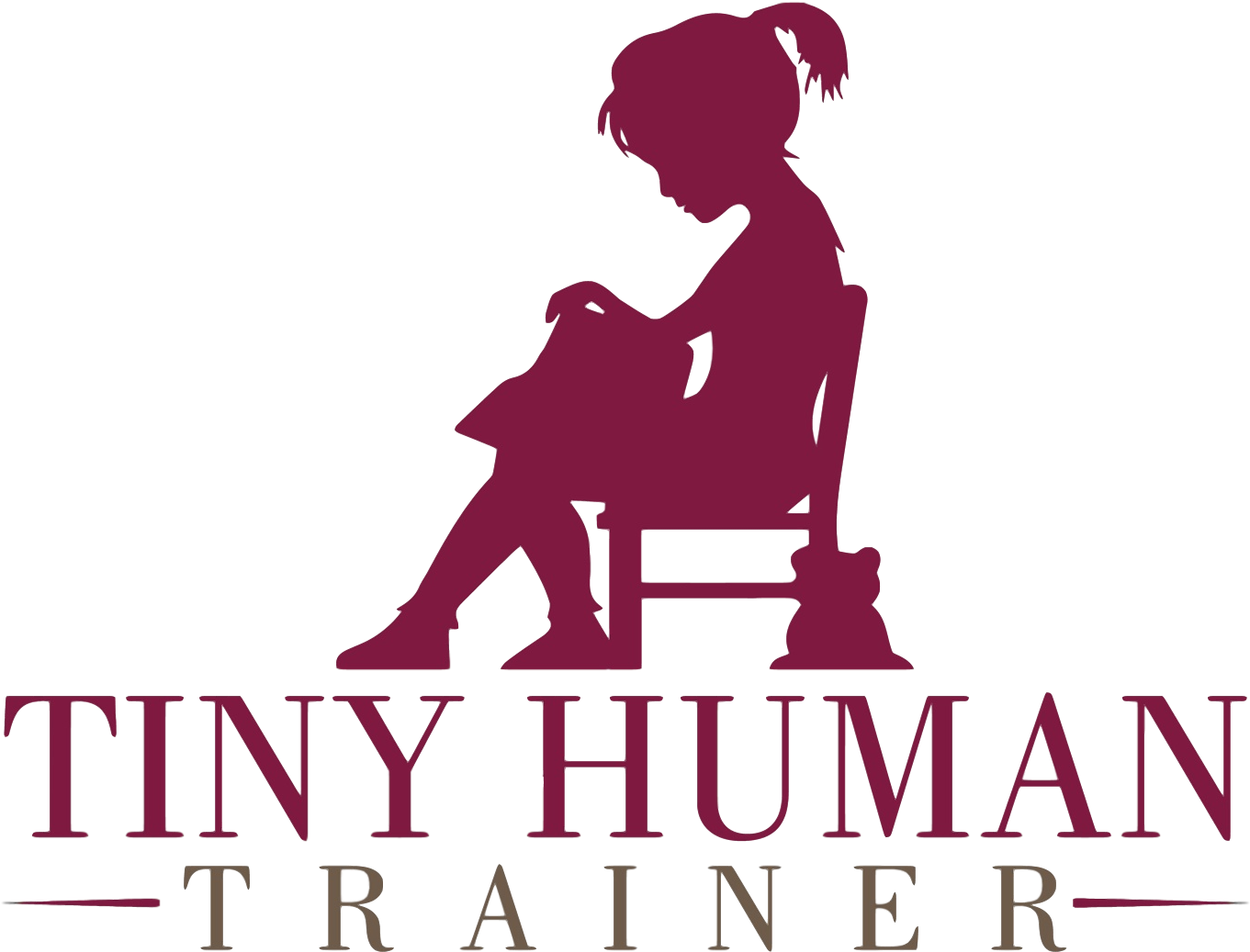 Tiny Human Trainer - Kid Reading Silhouette (1396x1086), Png Download