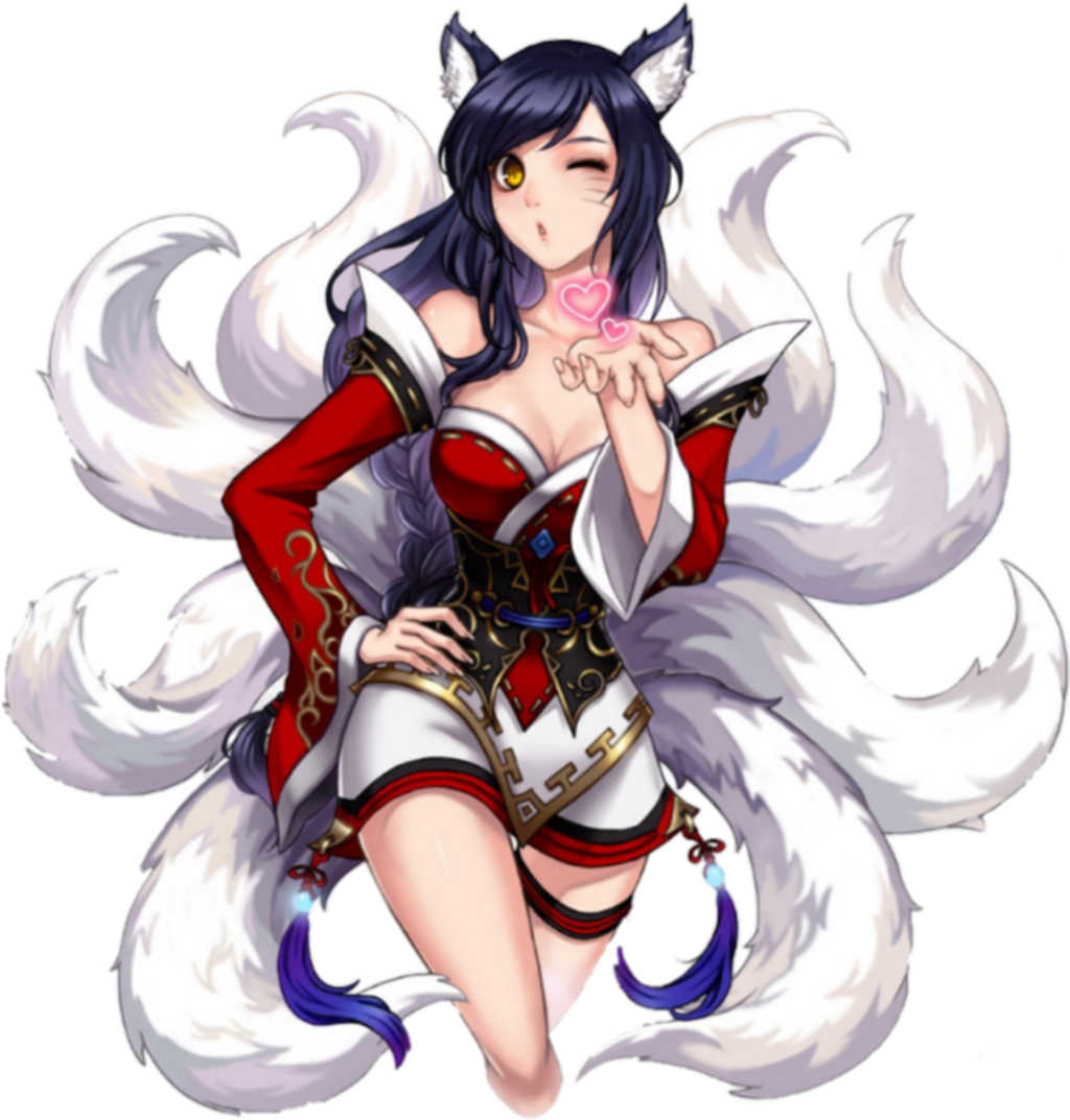 Lol Sticker - Ahri Png (1024x1073), Png Download