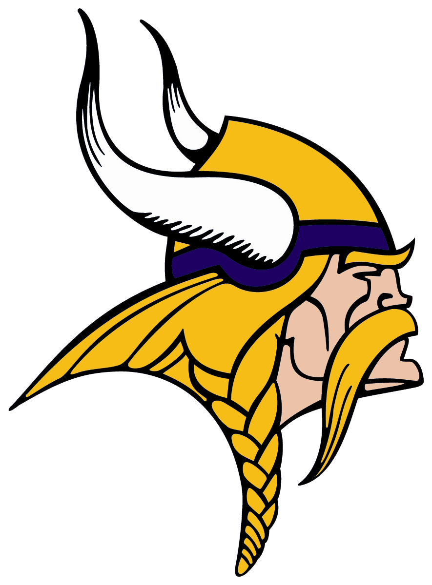 Il Logo Originale Disegnato Da Hubenthal Nell'immagine - Minnesota Vikings Head (944x1250), Png Download