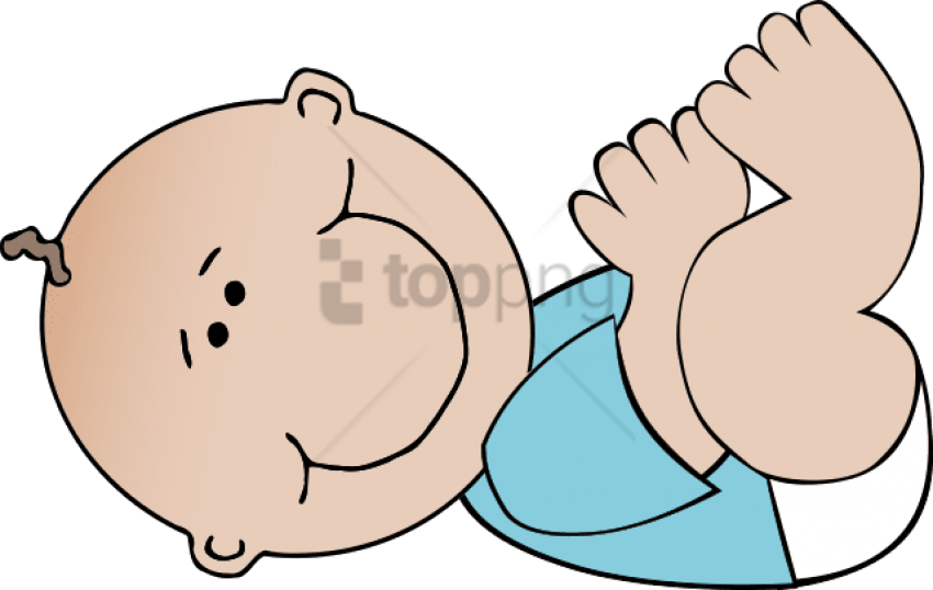 Free Png Download Cartoon Baby Lying Down Clipart Png - Baby Boy Clip Art (850x538), Png Download