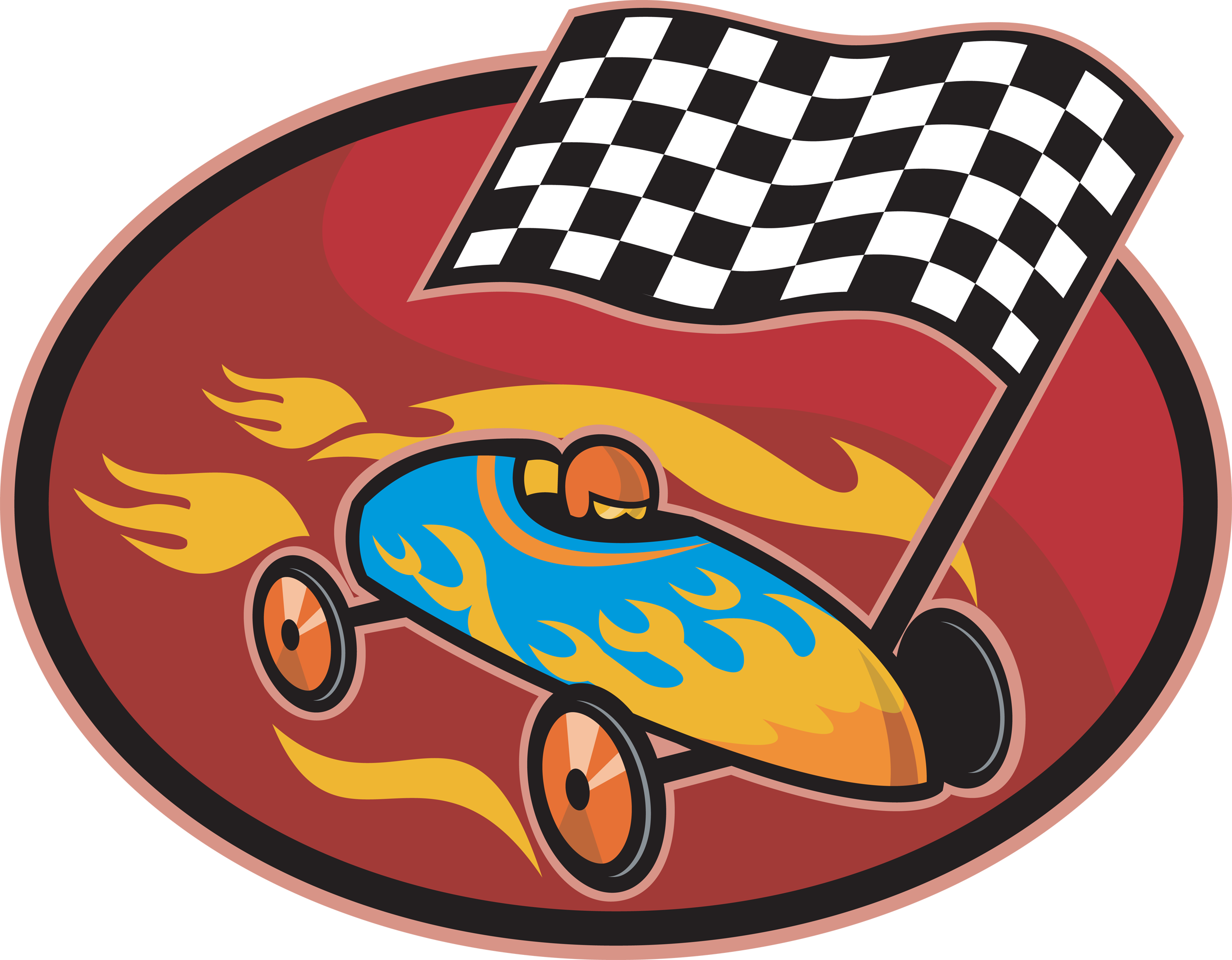 Speed Soap Box Derby Cars, Free Clipart Images, Pedal - Soap Box Derby Vector (2400x1871), Png Download