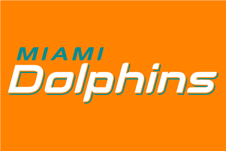 Miami Dolphins Iron On Stickers And Peel-off Decals - Tan (750x930), Png Download