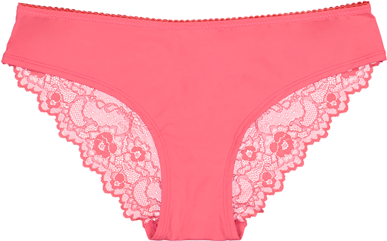 Lace Navy & Coral Bikini Brief Set Seta03 2059navycoralbikinibrief - Panties (800x740), Png Download