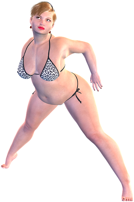 Bikini Beach Woman Vacation F - Mujer En Bikini Png (556x720), Png Download