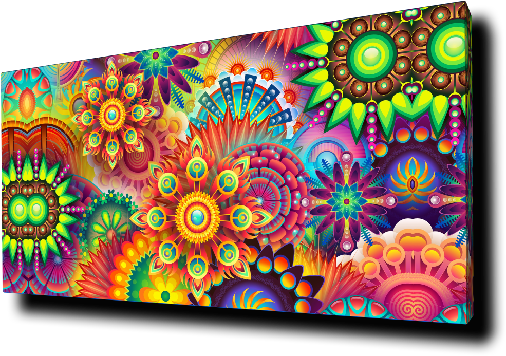 “psychedelic - Colors Of Navratri 2018 (1024x756), Png Download