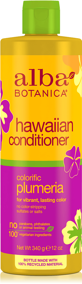 Alba Botanica Hawaiian Conditioner Colorific Plumeria, - Alba Botanica Plumeria Shampoo (600x1200), Png Download