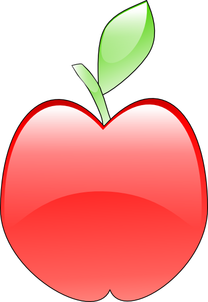 Crystal Apple Clipper - Apple Clip Art (408x592), Png Download
