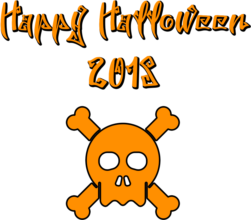 Happy Halloween Scary Font Skull Transparent Stickpng - Halloween (1000x1000), Png Download
