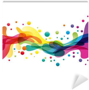 Colored Splashes In Abstract Shape Wall Mural • Pixers® - Abstraction (400x400), Png Download