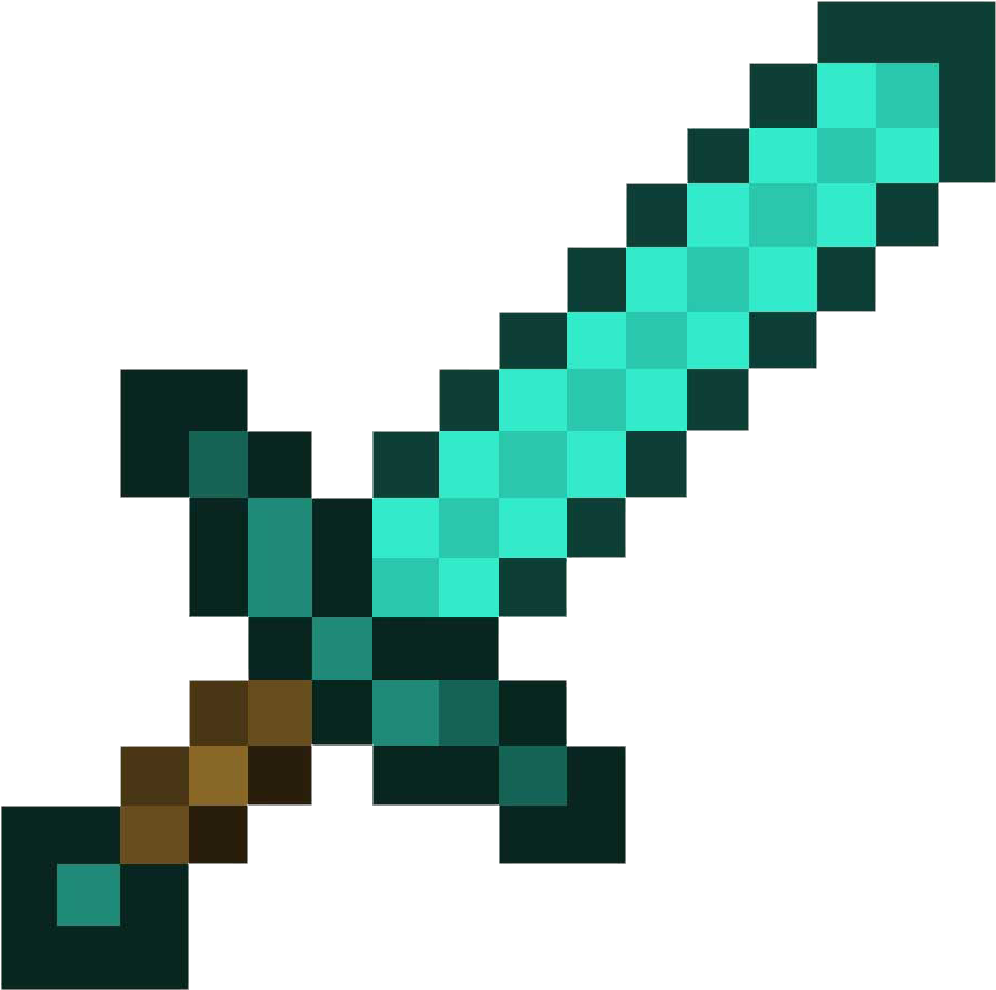 Diamond Sword - Minecraft Diamond Zwaard (1000x1000), Png Download