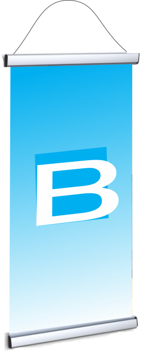 A More Formal Pvc Hanging Banner - Aluminium (282x688), Png Download