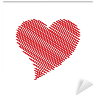 Vector Logo Scribbled Heart, Abstract Shape Wall Mural - Abstract Art (400x400), Png Download
