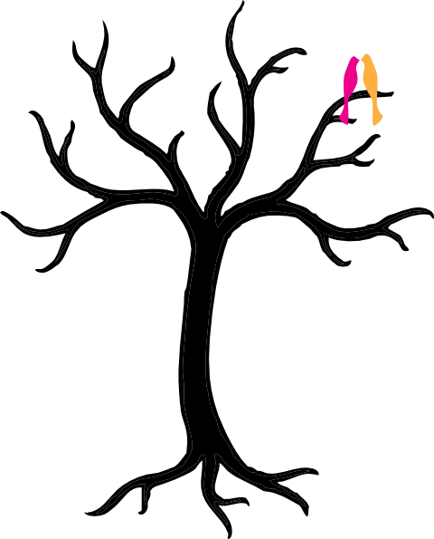 Small - Bare Tree Template (480x595), Png Download