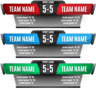 Scoreboard Elements Design For Football And Soccer Portable Network Graphics Full Size Png Download Seekpng