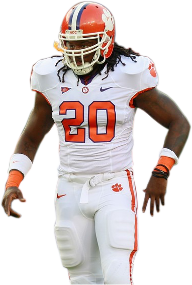 Brandon Maye At Clemson University - Sprint Football (382x567), Png Download