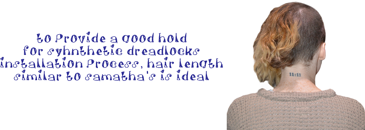 Sythethic Dreadlocks Installation 2 - Girl (1554x500), Png Download